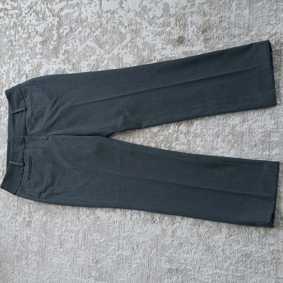 Express Editor Heathered Viscose Blend Trouser Pants 6 Gray - Picture 2 of 16